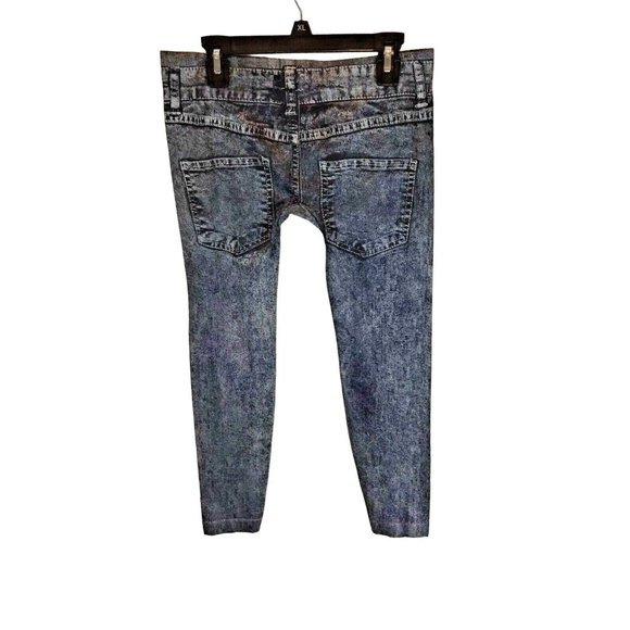 M L Stretch Juniors Sz M Leggings Leggins Looks Like Jeans - Picture 3 of 4